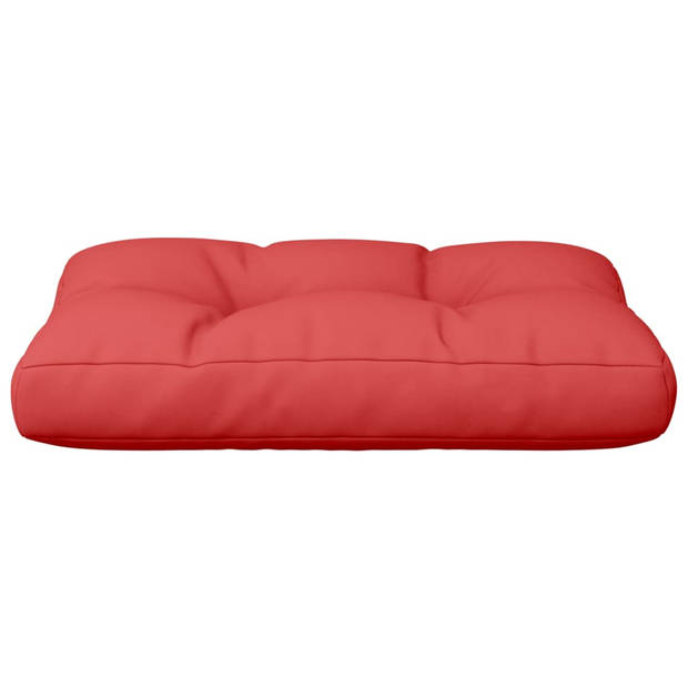 The Living Store Palletkussen - Polyester - 60 x 40 x 12 cm - Rood