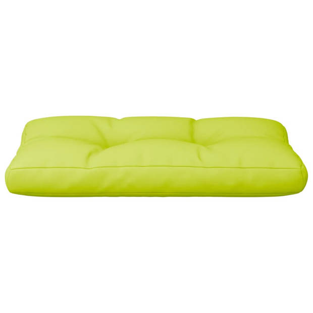 The Living Store Palletbank Rugkussen - 70x40x10 cm - Helder groen - 100% polyester