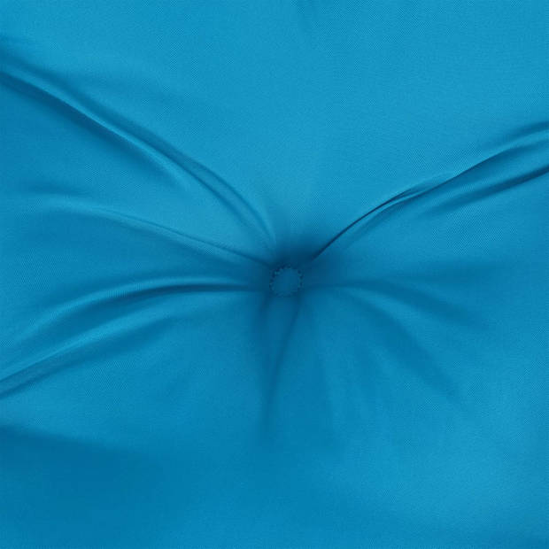The Living Store Palletkussens - Lichtblauw - 70x70x12 cm - Polyester - Holle vezel