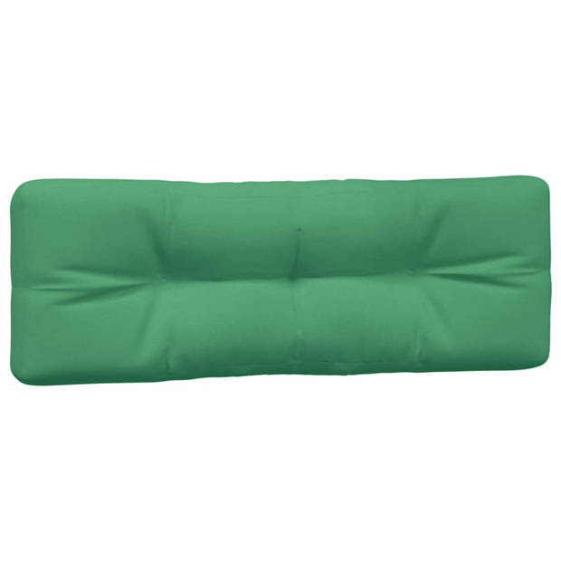 The Living Store Palletkussens - Groen - Polyester - Holle vezel - 120x80x12 cm - Waterafstotend