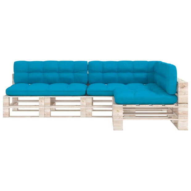 vidaXL Bankkussens pallet 7 st blauw