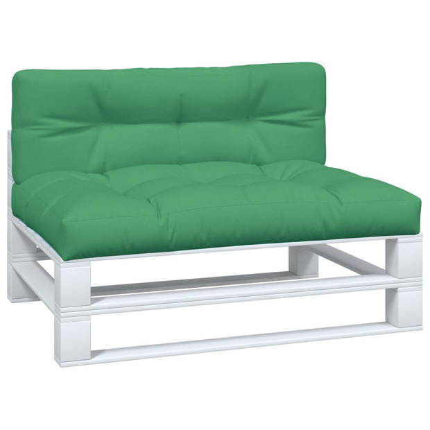 The Living Store Palletkussens - Polyester - 120 x 80 x 12 cm - Groen