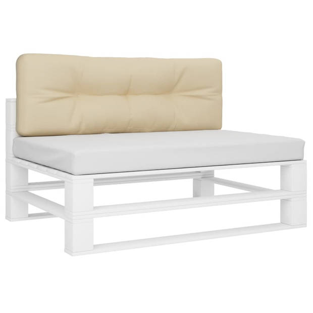 The Living Store Palletkussen - Beige - 120 x 40 x 12 cm - Waterafstotend