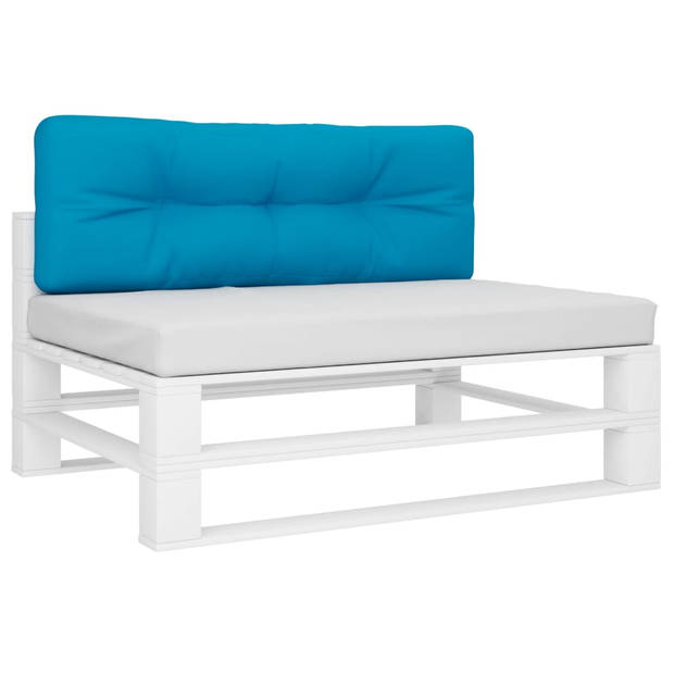 The Living Store Palletkussen - 120 x 40 x 12 cm - Blauw - Waterafstotend