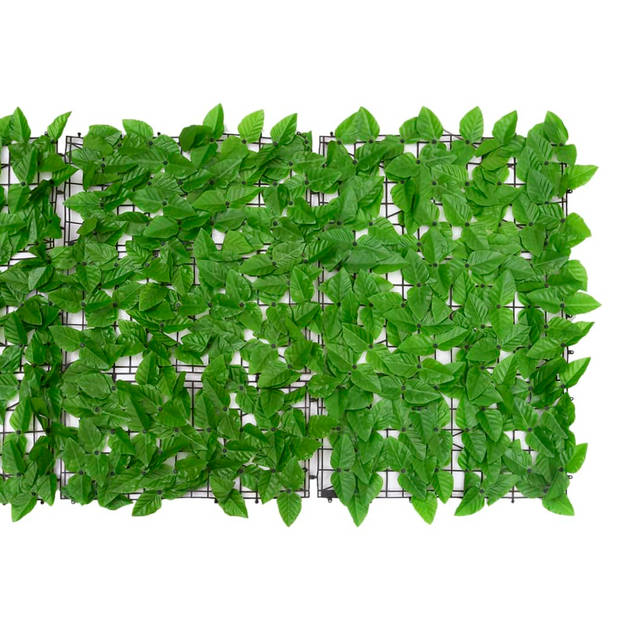 vidaXL Balkonscherm met groene bladeren 500x75 cm