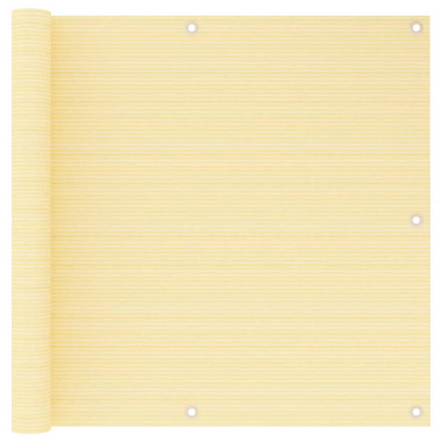 vidaXL Balkonscherm 90x600 cm HDPE beige