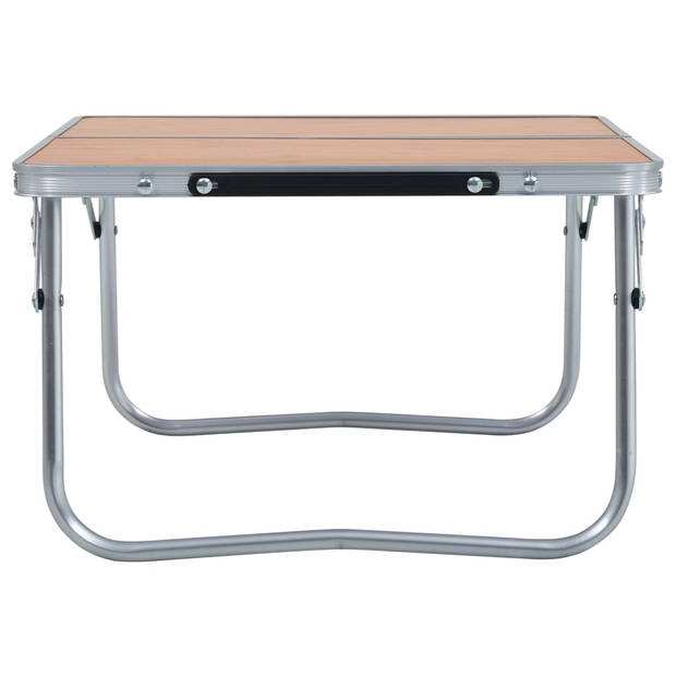 vidaXL Campingtafel inklapbaar 60x40 cm aluminium bruin