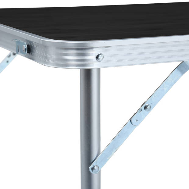 vidaXL Campingtafel inklapbaar 120x60 cm aluminium grijs