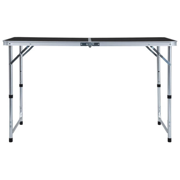 vidaXL Campingtafel inklapbaar 120x60 cm aluminium grijs