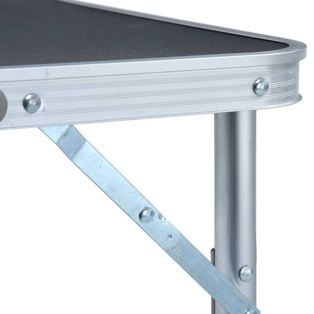vidaXL Campingtafel inklapbaar 60x45 cm aluminium grijs