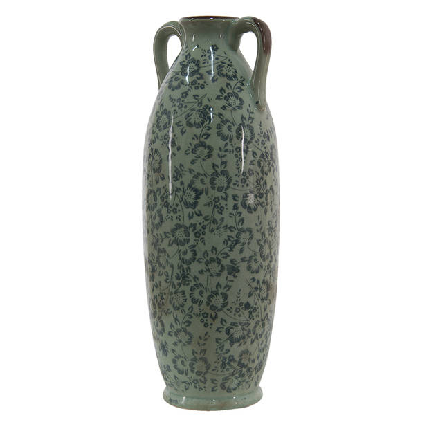 Clayre & Eef Groene Decoratie vaas Ø 16*45 cm 6CE1393L