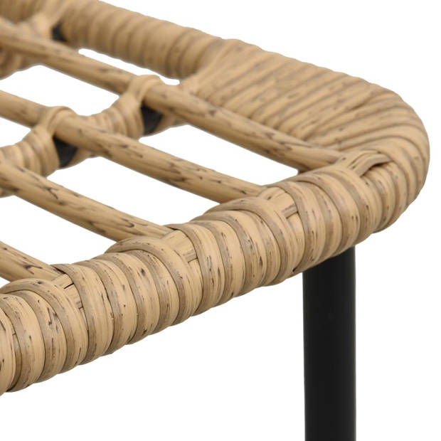 vidaXL Tuinstoelen 2 stuks poly rattan eikenkleurig