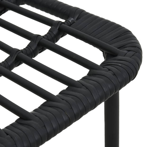 vidaXL 7-delige Tuinset poly rattan en glas