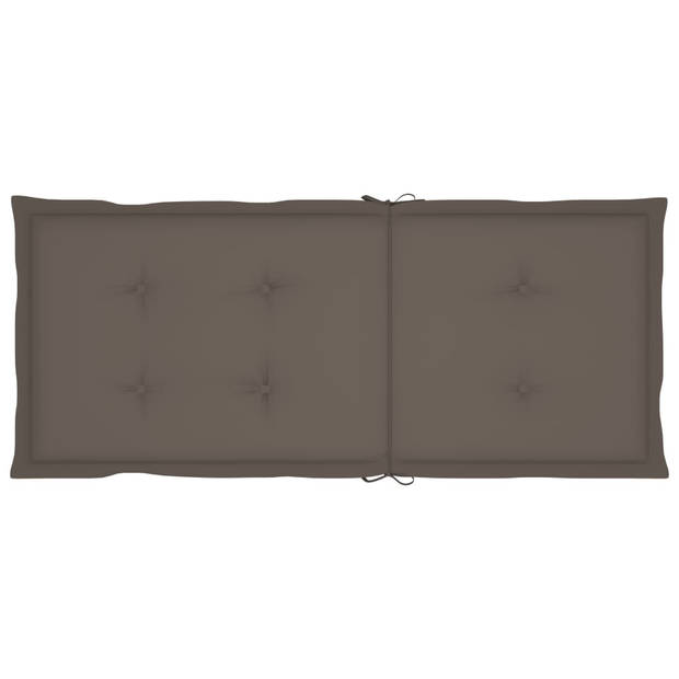 The Living Store Schommelstoel Vintage Acaciahout - Waterdicht Kussen - 57 x 100 x 117 cm - Taupe