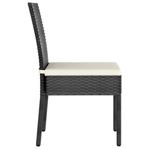 vidaXL Tuinstoelen 2 st poly rattan zwart