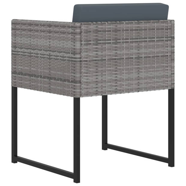 The Living Store Tuinset Poly Rattan - Grijs - 12 persoons - 221x109x72 cm