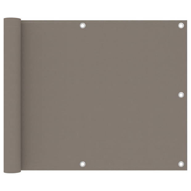 vidaXL Balkonscherm 75x500 cm oxford stof taupe