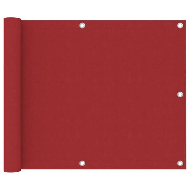 vidaXL Balkonscherm 75x600 cm oxford stof rood