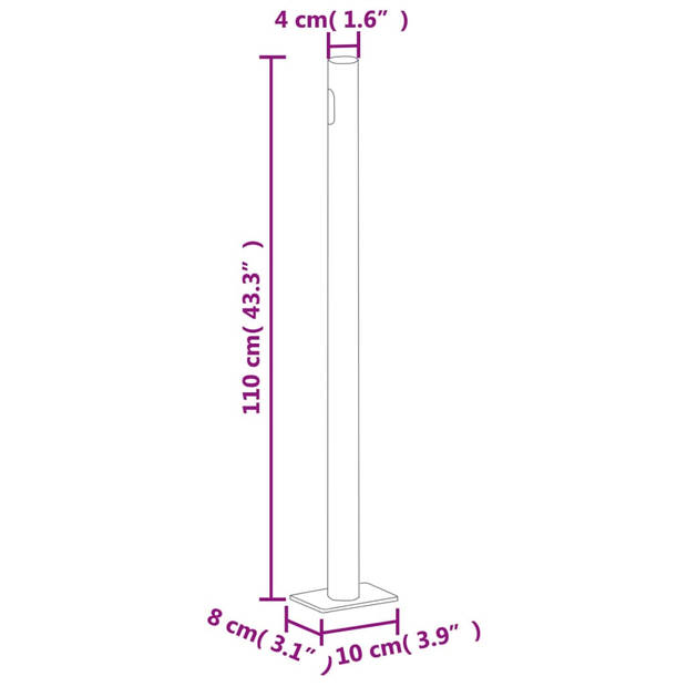 vidaXL Windscherm uittrekbaar 180x1000 cm bruin