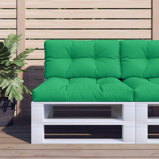 vidaXL Palletkussen 80x40x12 cm stof groen