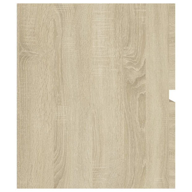 vidaXL Wastafelkast 100x38,5x45 cm bewerkt hout sonoma eikenkleurig