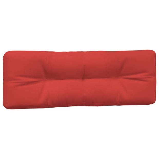 The Living Store - Palletkussens - Rood - Polyester - 120 x 80 x 12 cm - Waterafstotend