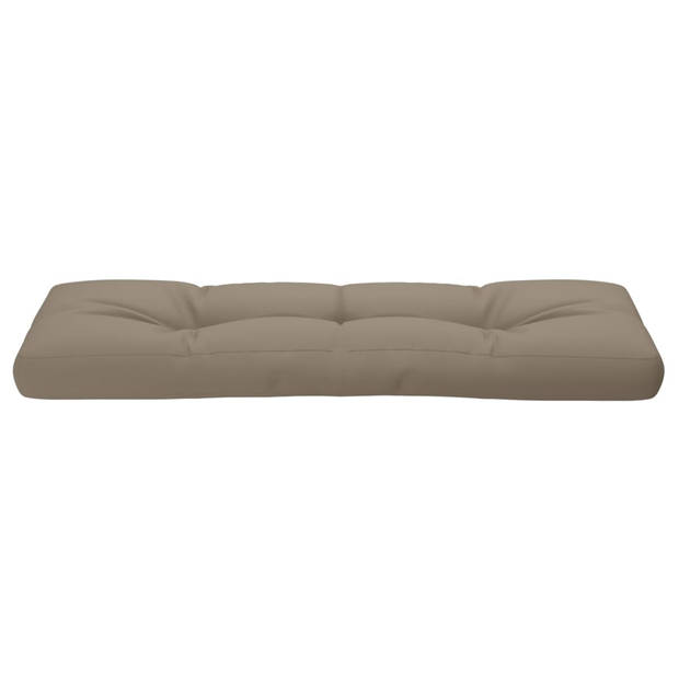 The Living Store Palletkussen - Vormvast - Polyester - 120 x 40 x 12 cm - Taupe