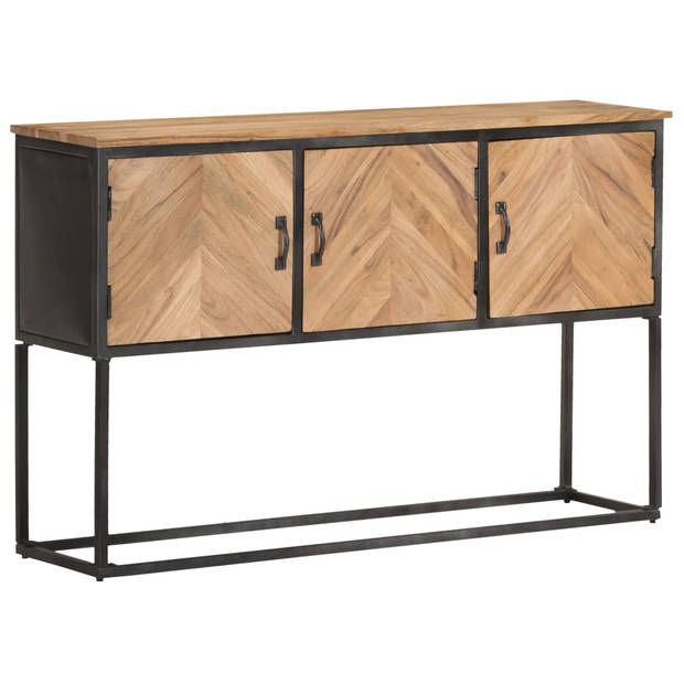 The Living Store Dressoir Opbergkast - 120x30x75cm - Massief Acaciahout - Industrieel design