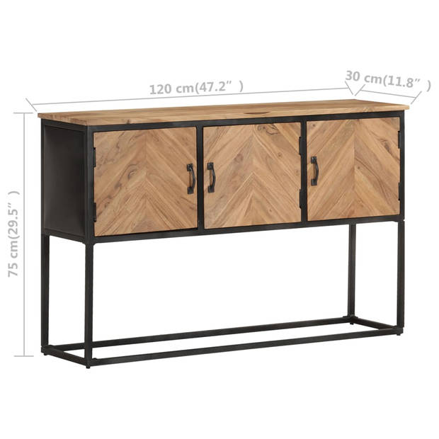 vidaXL Dressoir 120x30x75 cm massief acaciahout