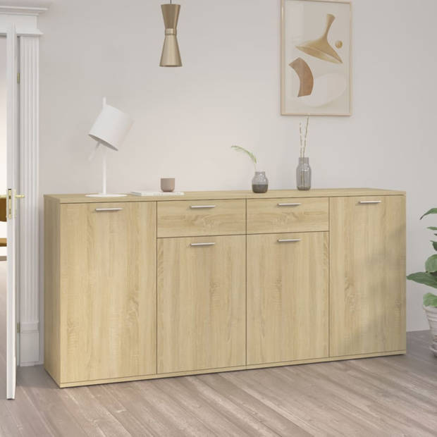 vidaXL Dressoir 160x36x75 cm bewerkt hout sonoma eikenkleurig