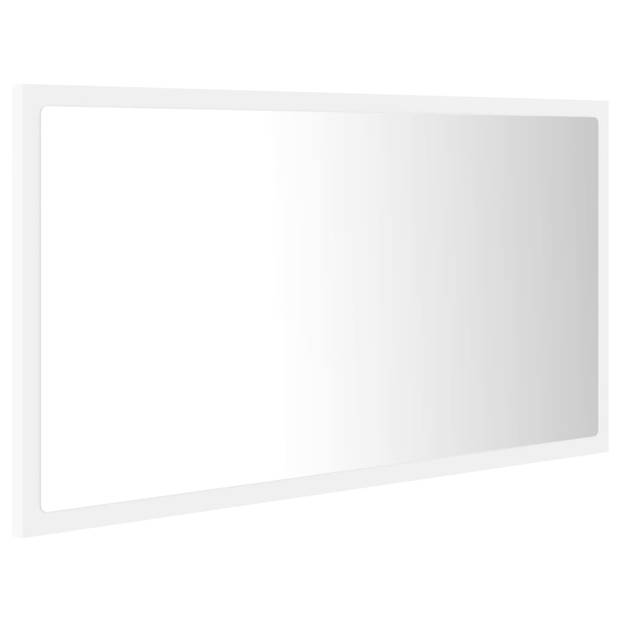 vidaXL Badkamerspiegel LED 80x8,5x37 cm acryl wit