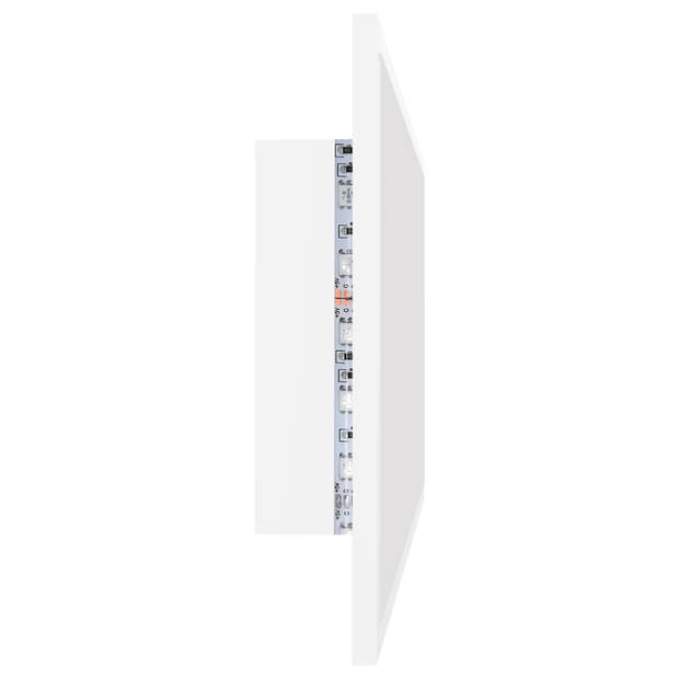 vidaXL Badkamerspiegel LED 90x8,5x37 cm acryl wit