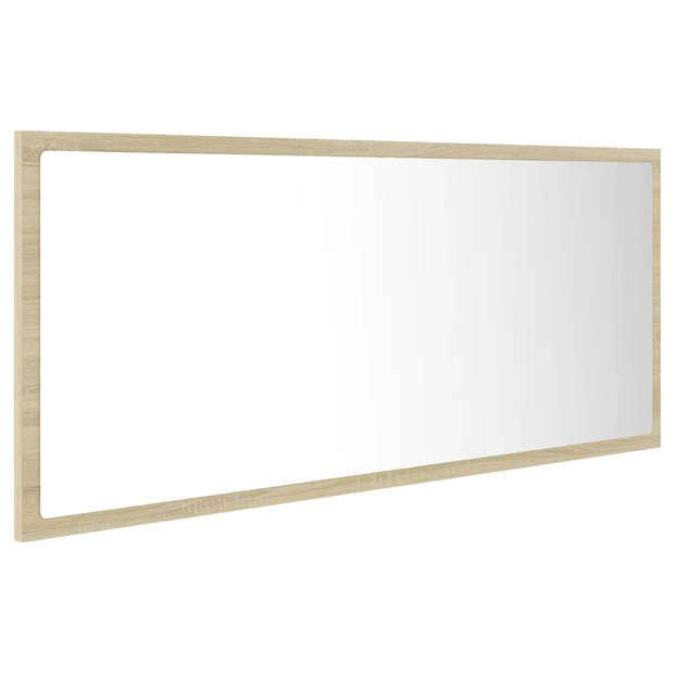 vidaXL Badkamerspiegel LED 100x8,5x37 cm acryl sonoma eikenkleurig