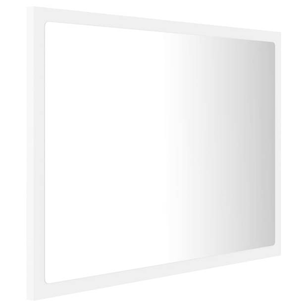 vidaXL Badkamerspiegel LED 60x8,5x37 cm acryl wit