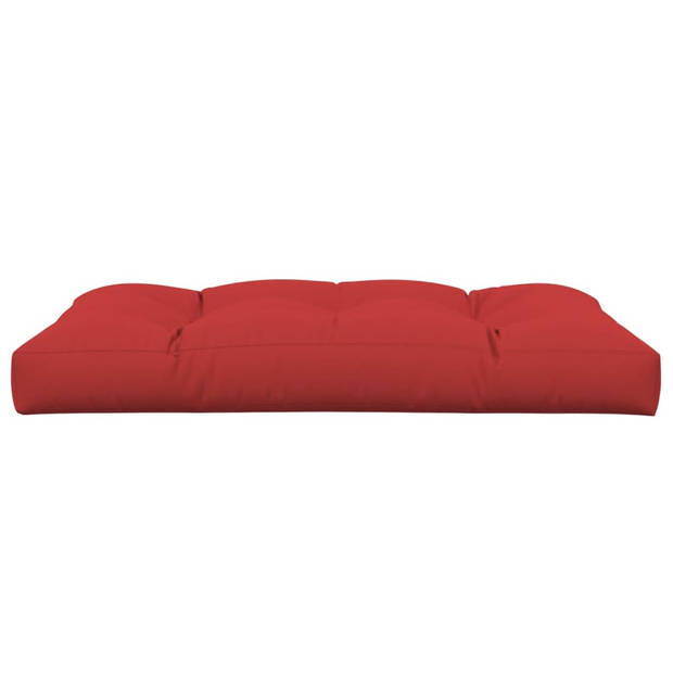 The Living Store Palletkussen - 120x80x12 cm - Waterafstotend - Rood - Polyester