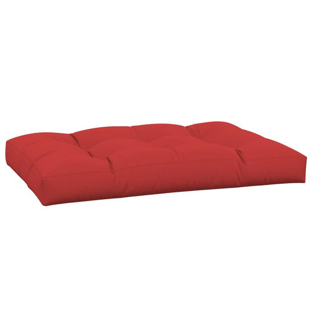 The Living Store Palletkussen - 120x80x12 cm - Waterafstotend - Rood - Polyester