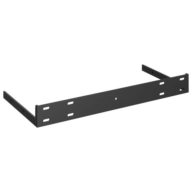 The Living Store Wandplanken Metaal - 50 x 23 x 3.8 cm - Eiken - Onzichtbaar montagesysteem