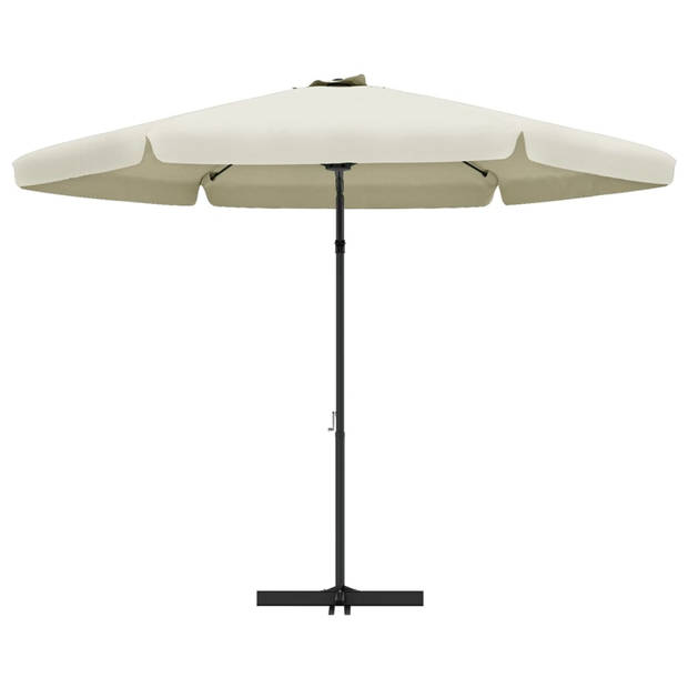 vidaXL Parasol met stalen paal 300 cm zandwit