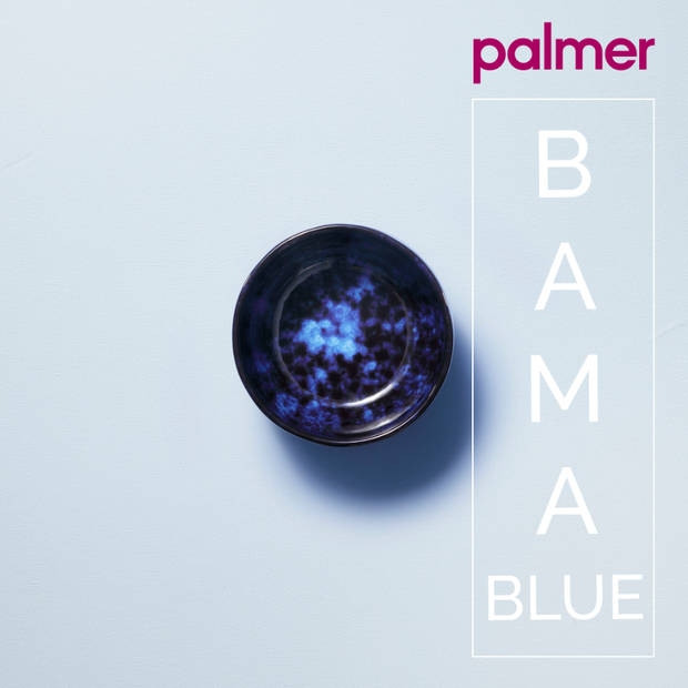 Palmer Schaal Bama Blue 12 cm 30 cl Blauw Stoneware 4 stuks