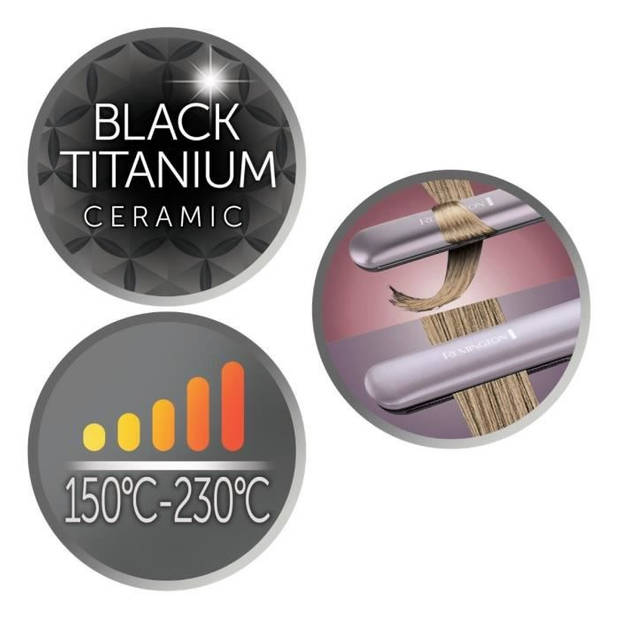 REMINGTON S6700 Sleek & Curl Expert 2in1 stijltang, krultang, zwarte titanium keramische coating
