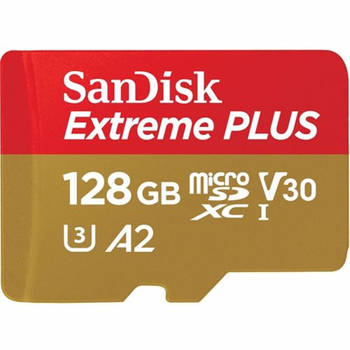 SanDisk micro SD geheugenkaart 128GB Extreme Plus