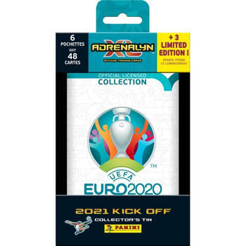 UEFA EURO Football 2020 - Metalen doos met 6 hoezen + 3 kaarten in beperkte oplage - Ruilkaarten - Panini