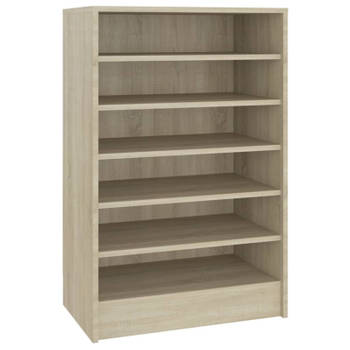 vidaXL Schoenenkast 60x35x92 cm bewerkt hout sonoma eikenkleurig