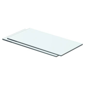 vidaXL Schappen 2 st 40x15 cm glas transparant