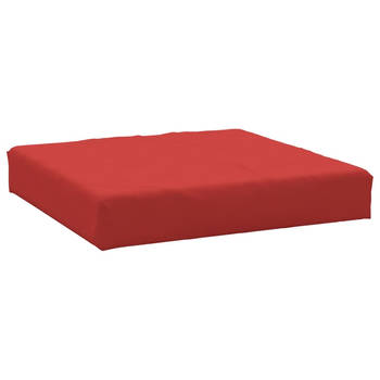 The Living Store Palletkussen - Oxford stof - 60 x 60 x 8 cm - Rood