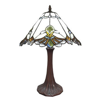 Clayre & Eef Tafellamp Tiffany Ø 31*43 cm E27/max 1*40W 5LL-6185