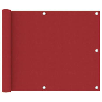 vidaXL Balkonscherm 75x500 cm oxford stof rood