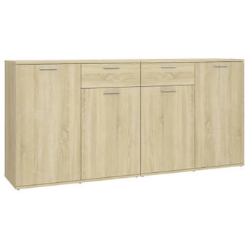 vidaXL Dressoir 160x36x75 cm bewerkt hout sonoma eikenkleurig