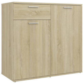 vidaXL Dressoir 80x36x75 cm bewerkt hout sonoma eikenkleurig