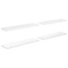 vidaXL Wandschappen zwevend 4 st 90x23,5x3,8 cm MDF hoogglans wit